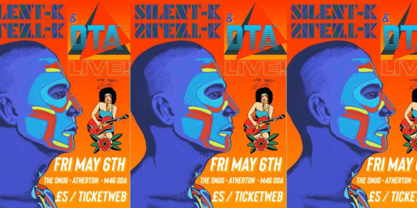 The band Silent K poster for a gig at the Snug