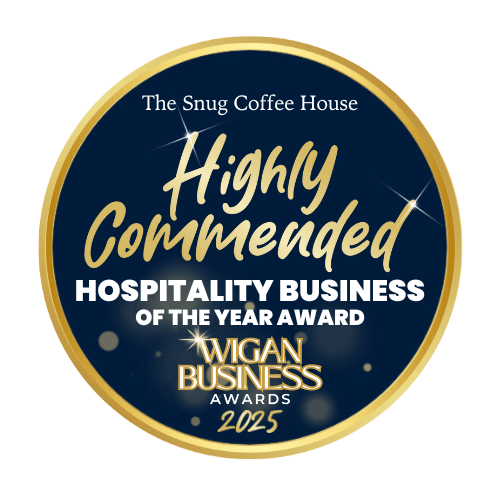Wigan Business Award Highly Commended Winners digital badge for Hospitality Business of the Year 20258